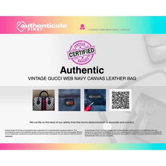 Certified Authentic Vintage Gucci Boston Web Canvas Leather Crossbody Bag, COA - Picture 16 of 16